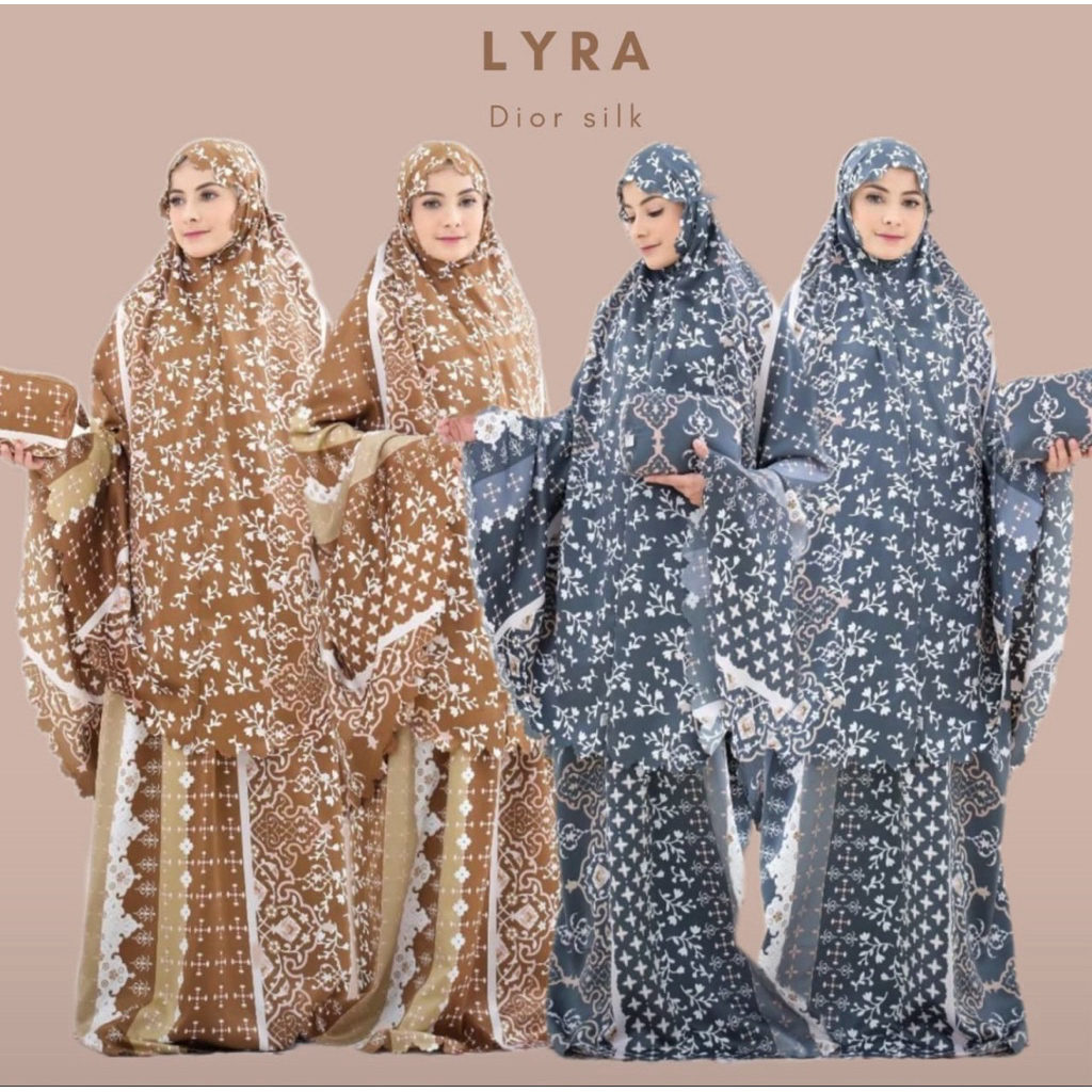 Mukena Jumbo Silky Premium Lyra 2in1 Mukena Dewasa 2in1 Silky