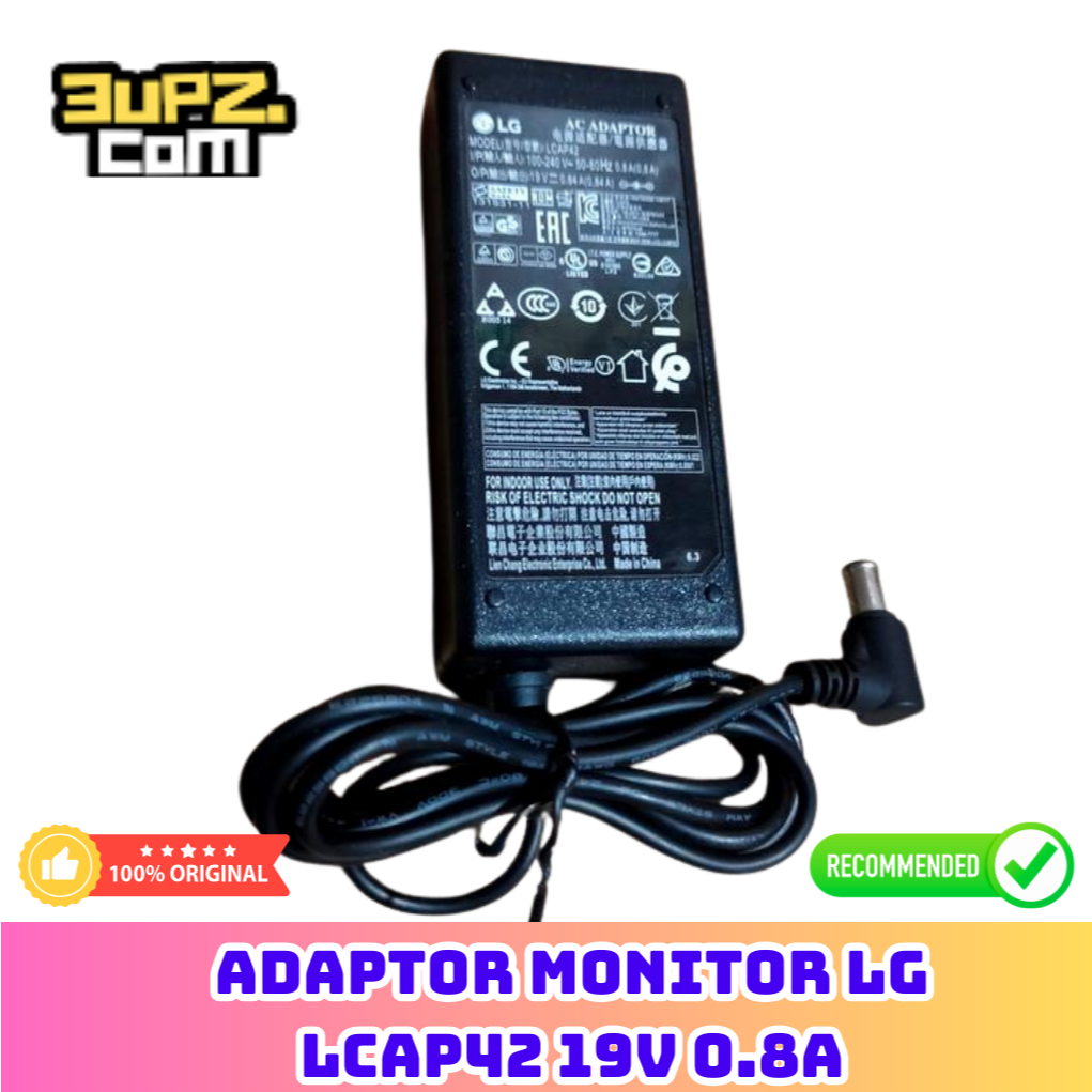 ADAPTER MONITOR LG LCAP42 19V 0.8A ADAPTOR