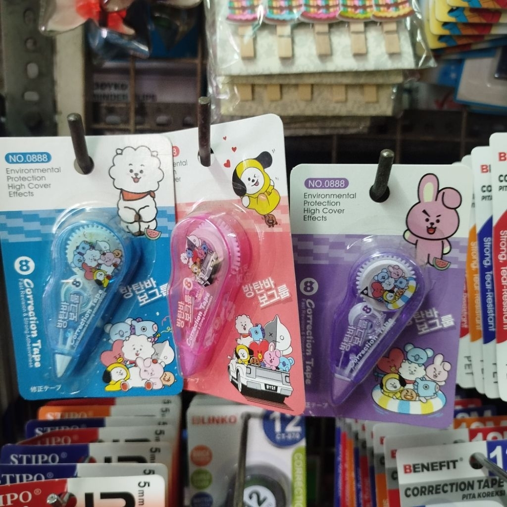 

Stipo Kertas BT21 BTS 8 m / Correction Tape / Tipe X Pita