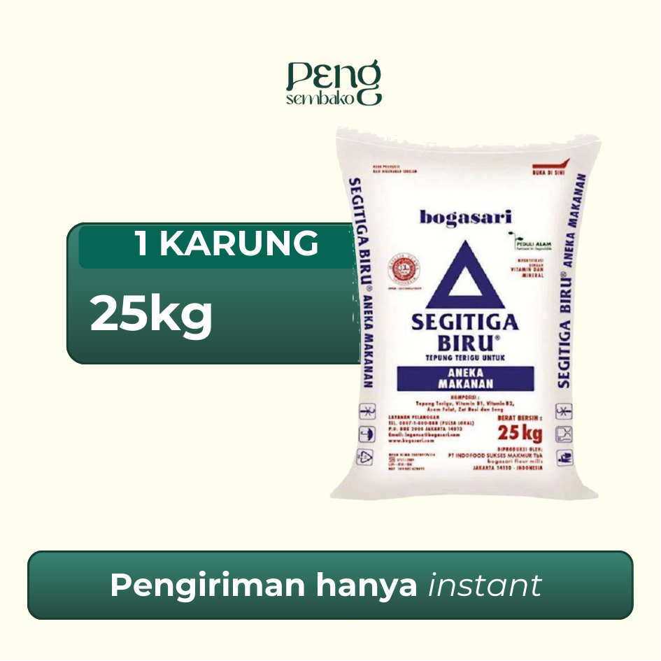 

SEGITIGA BIRU Tepung Terigu Serbaguna Karung (25kg)