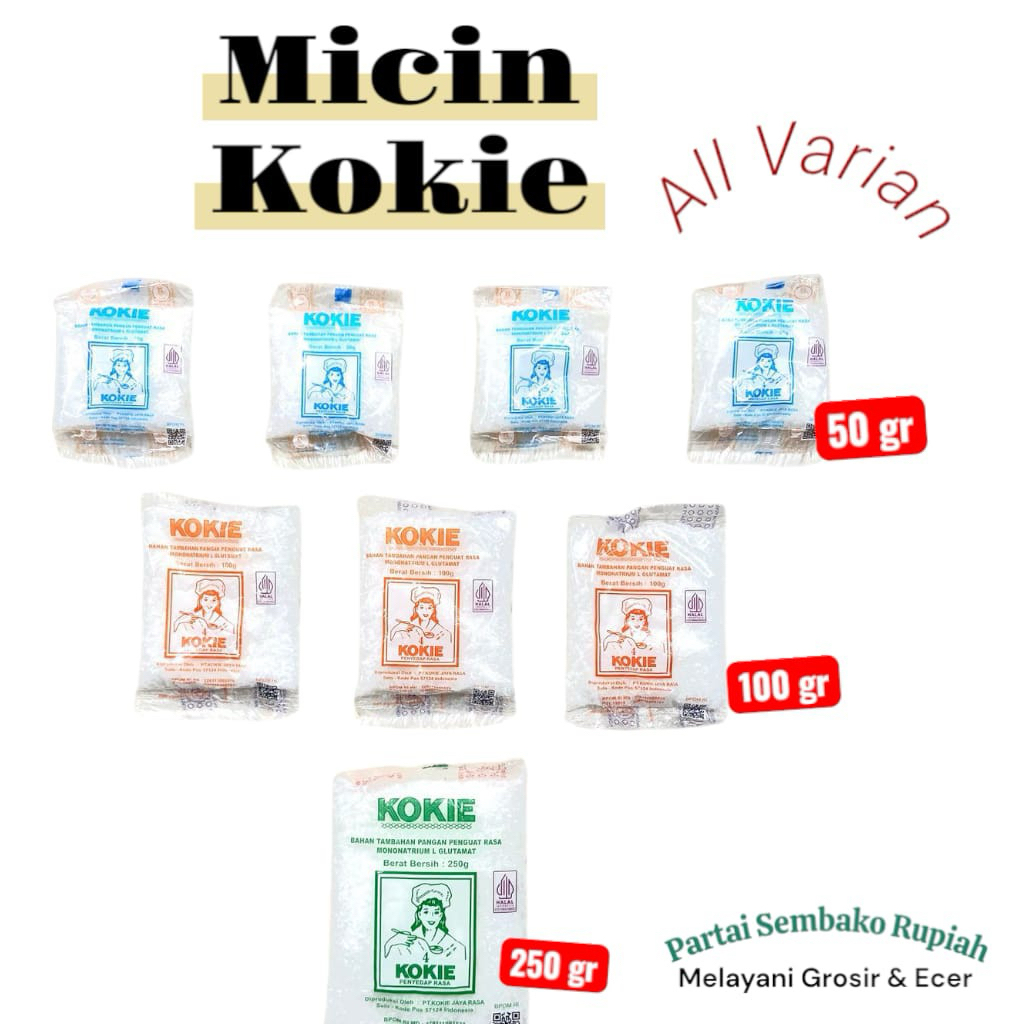 

Micin koki asli All variant / Penyedap rasa Lezaaatt Mutah Nampol Dan terlaris