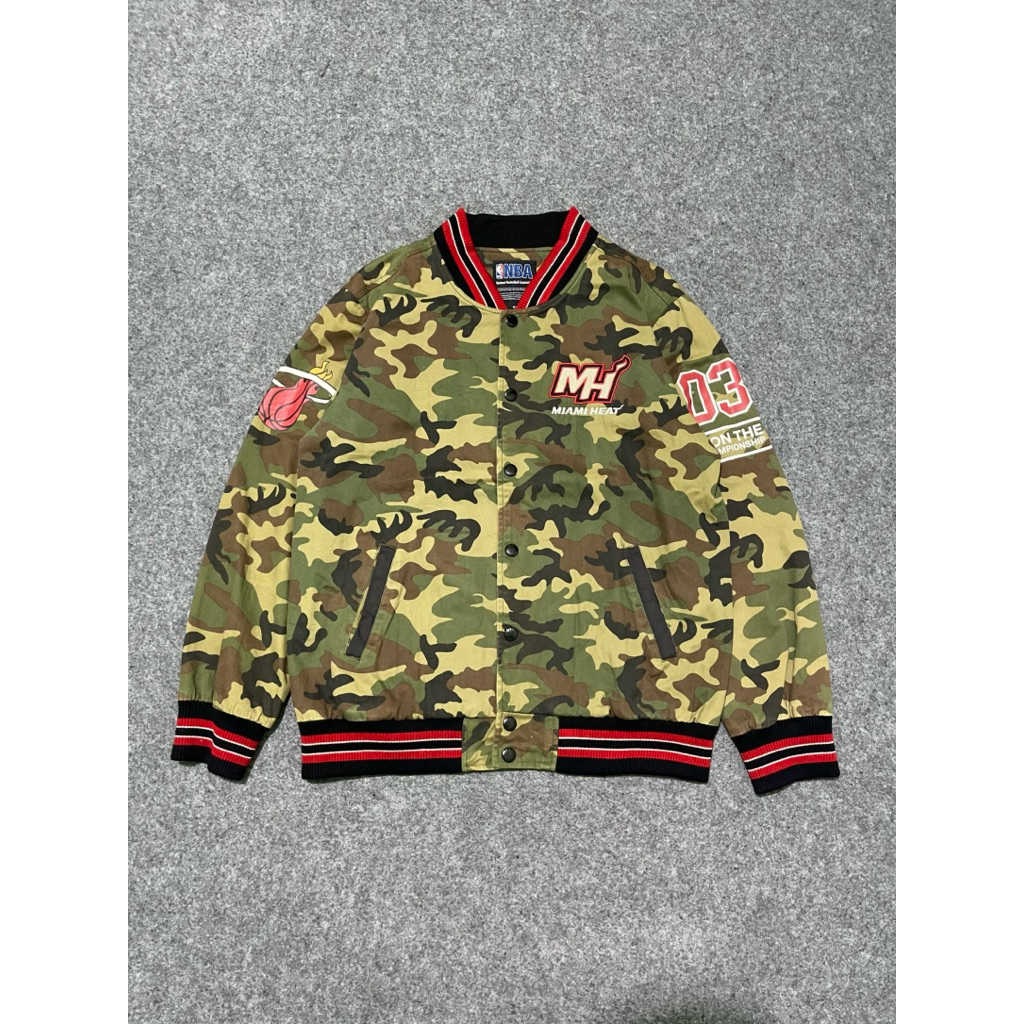 Jaket varsity camo NBA miami heat second