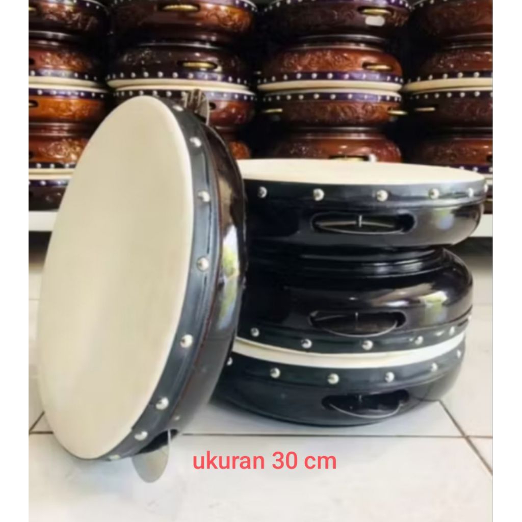 terbang rebana hadroh ukuran 30 cm kayu mangga