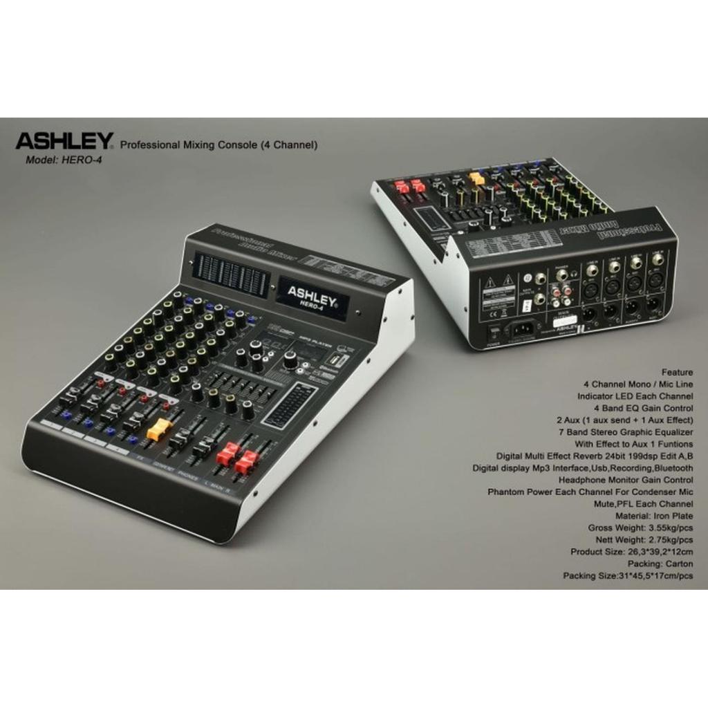 Mixer ASHLEY HERO 4 Original 4 Channel Reverb 199 DSP / Mixer Audio ASHLEY HERO4 4 CH