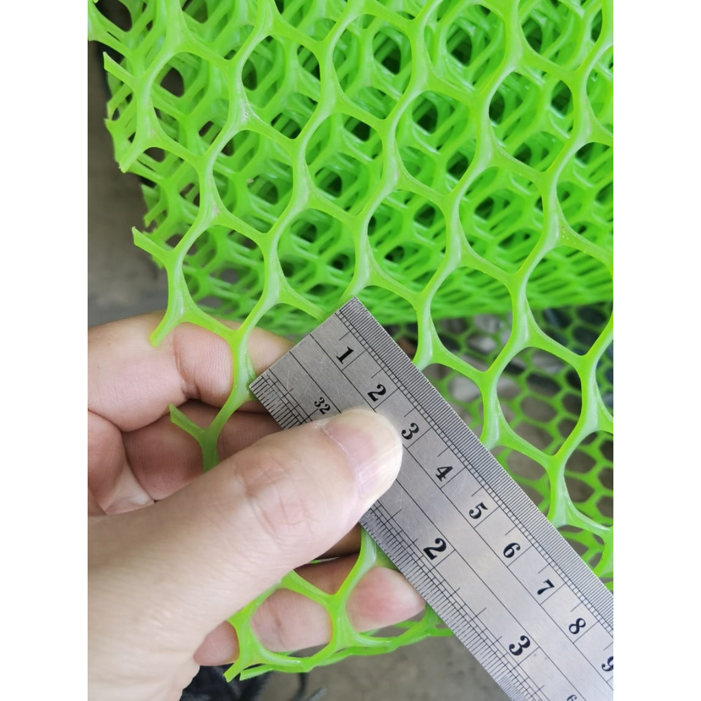 Mesh Eceran Lebar 2 Meter Ecer Kawat Jaring Ram Plastik Slat Lantai Kandang Ternak Ayam Pagar Balkon
