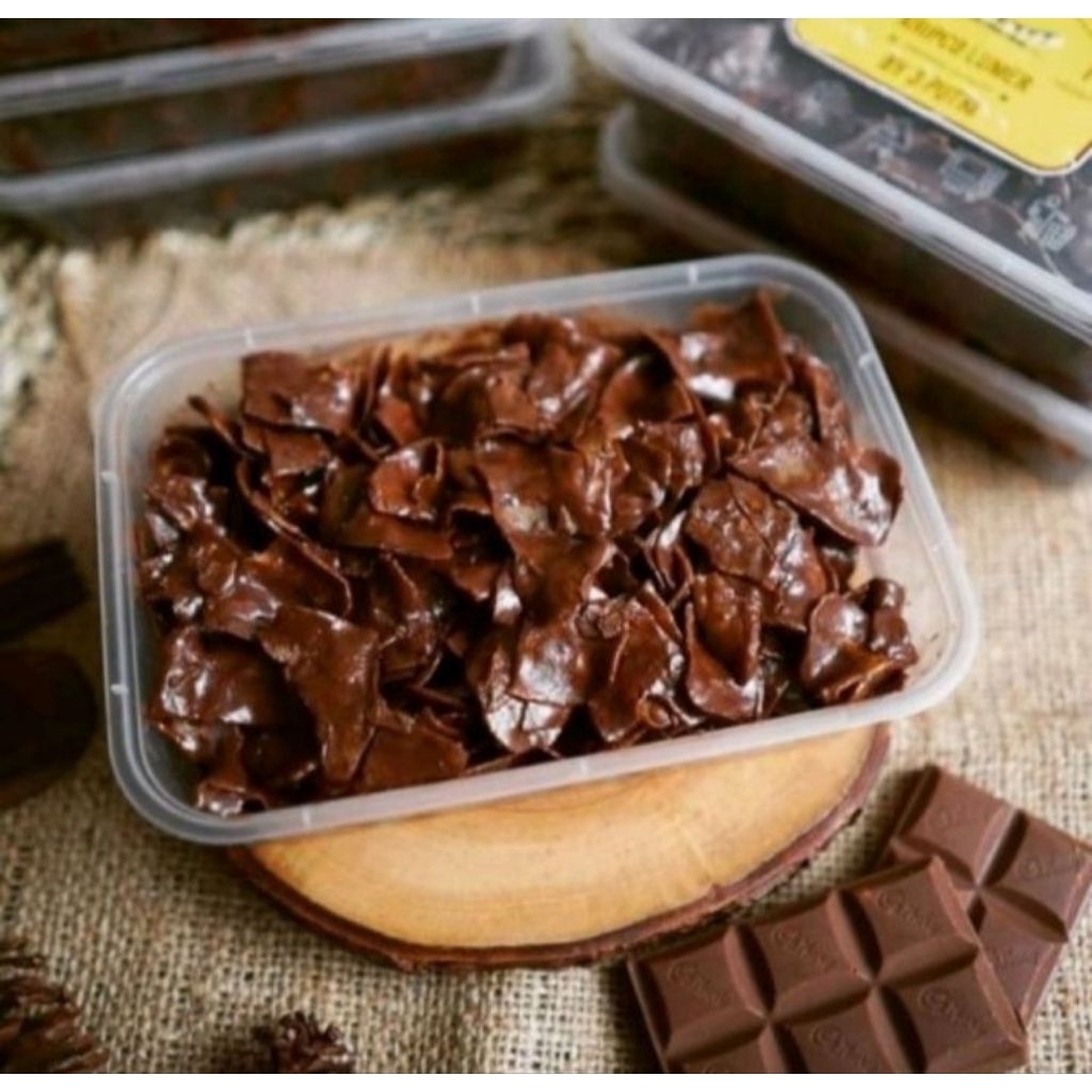 Kripik Singkong dan Kripik Pisang Coklat Lumer | Kripik singkong coklat lumer | Kripik Pisang Coklat