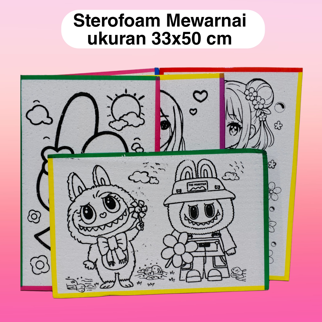 

PAKET STEROFOAM 30 GAMBAR STEROFOAM LUKIS/STYROFOAM LUKIS/GABUS LUKIS ANAK LAKBAN WARNA TERMURAH
