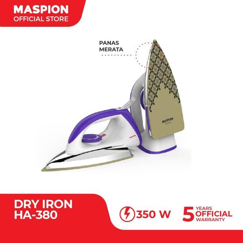 Setrika Maspion Setrika HA-380 Ceramic Coating Sole Plate