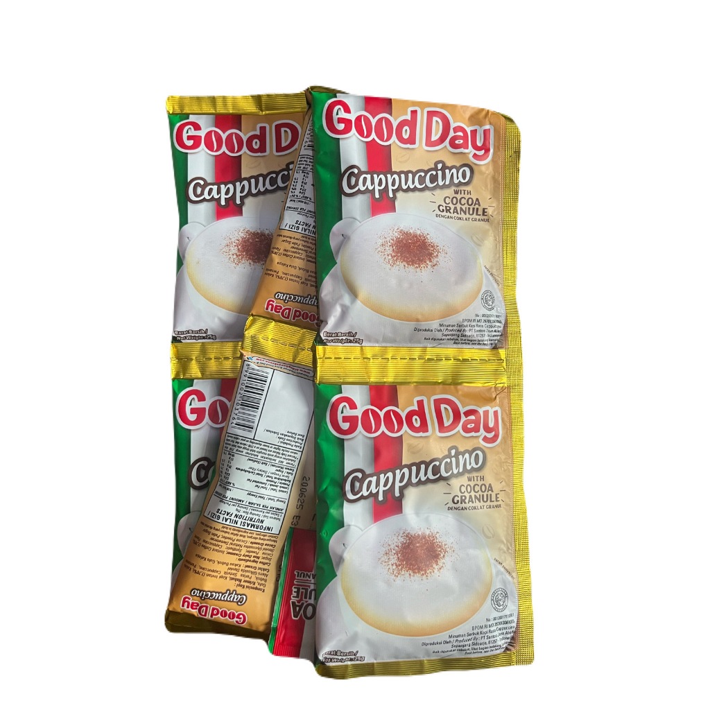 

GOOD DAY CAPPUCCINO SACHET GOOD DAY CAPPUCCINO KOPI IINSTAN COKLAT GRANUL 25GR GOOD DAY CAPPUCCIN RENTENG ISI 10PC SACHET GOOD DAY SACHET RENCENG