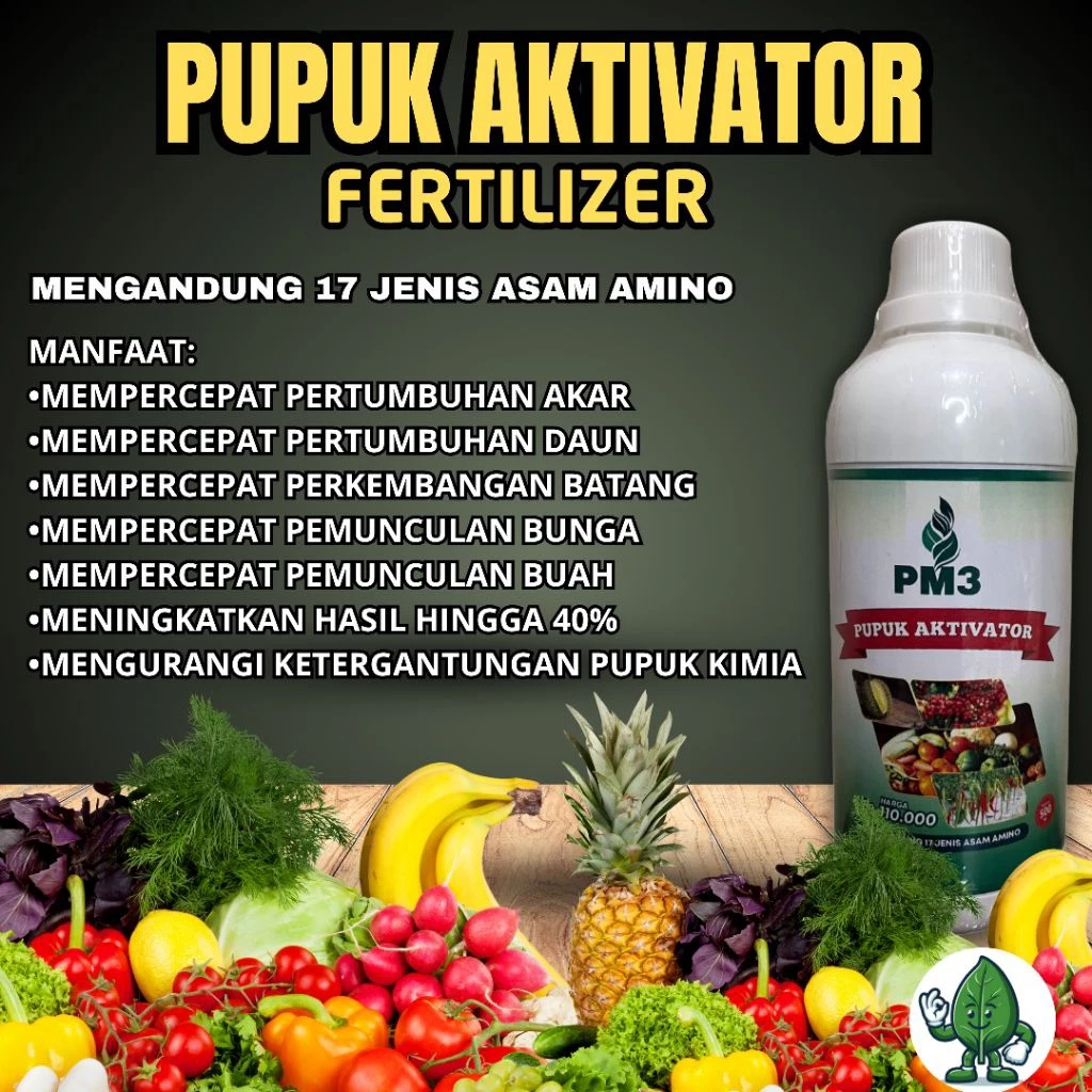 Pupuk PM3 Aktivator Tanaman Perangsang Akar Tunas dan Pelebat Buah