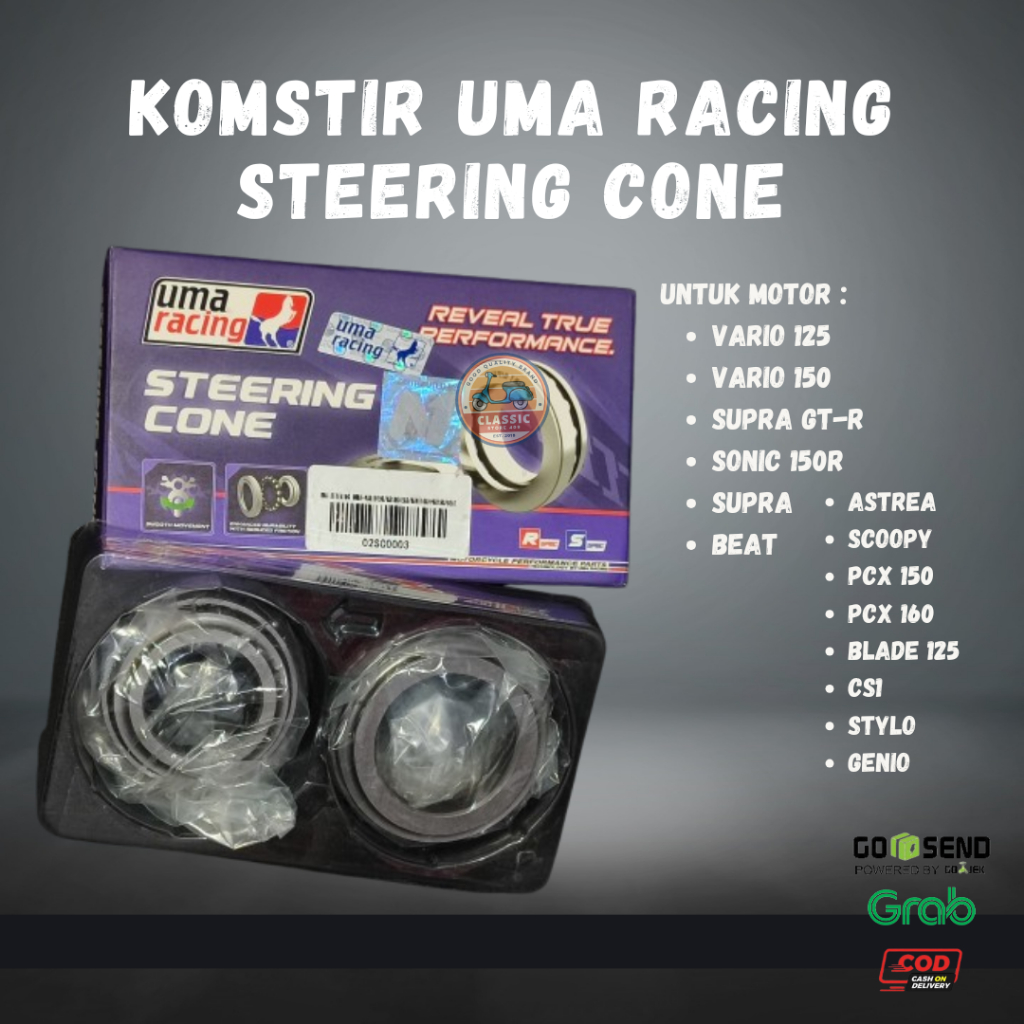 Komstir Uma Racing Vario 125 Vario 150 Beat Supra Scoopy Set Bearing Komstir Racing Original