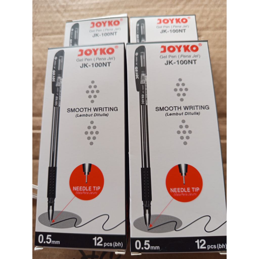 

Pulpen Joyko Jk-100NT Smooth writing 0,5 mm anti air menulis lembut sampai tinta habis / New Gel Safari original produk 12pcs