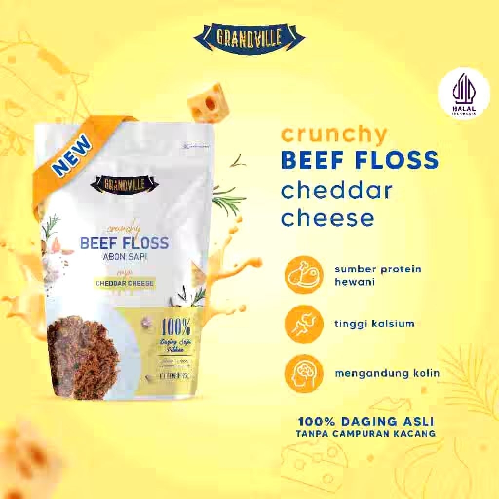 

Grandville Abon Sapi, Ayam, Ikan, Cheddar Cheese 100gr Non MSG Enak & Gurih