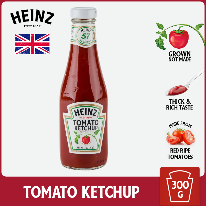 

Heinz Tomato Ketchup Glass Bottle Saus Tomat Gelas Kaca 300g