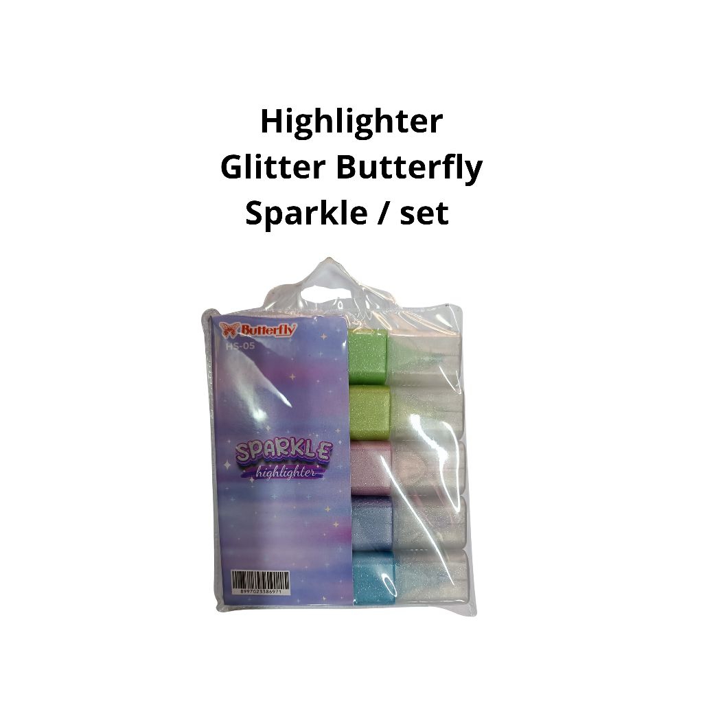 

Stabilo Highlighter Glitter Butterfly Sparkle - Harga Per Set isi 6