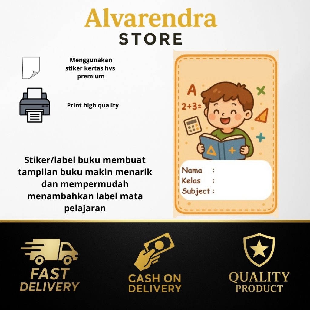 

Stiker Buku Custom Untuk Mempercantik Tampilan Buku Anak Sekolah