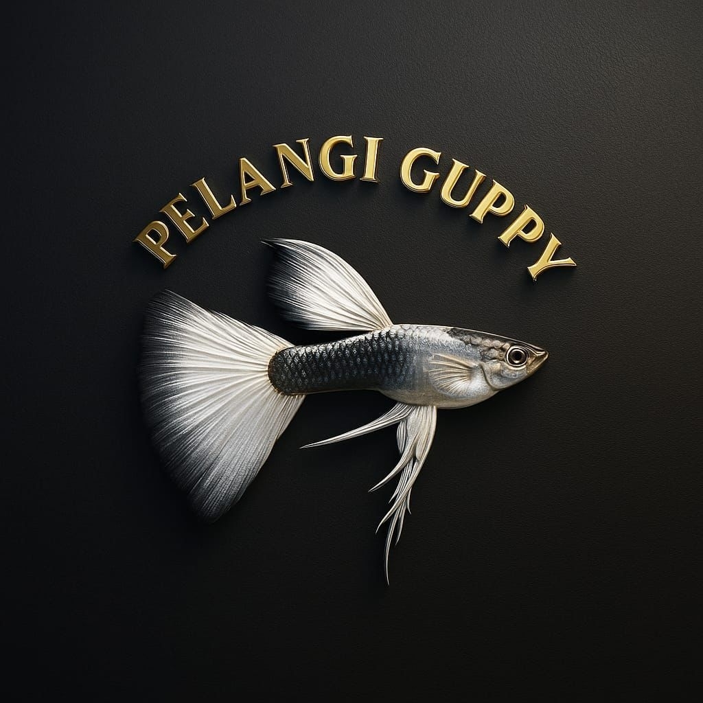 Hiasan Aquarium Guppy HB white Ribbon trio