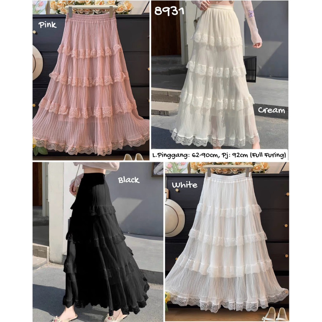 ROK TUTU PLISKET  TINGKAT SUSUN