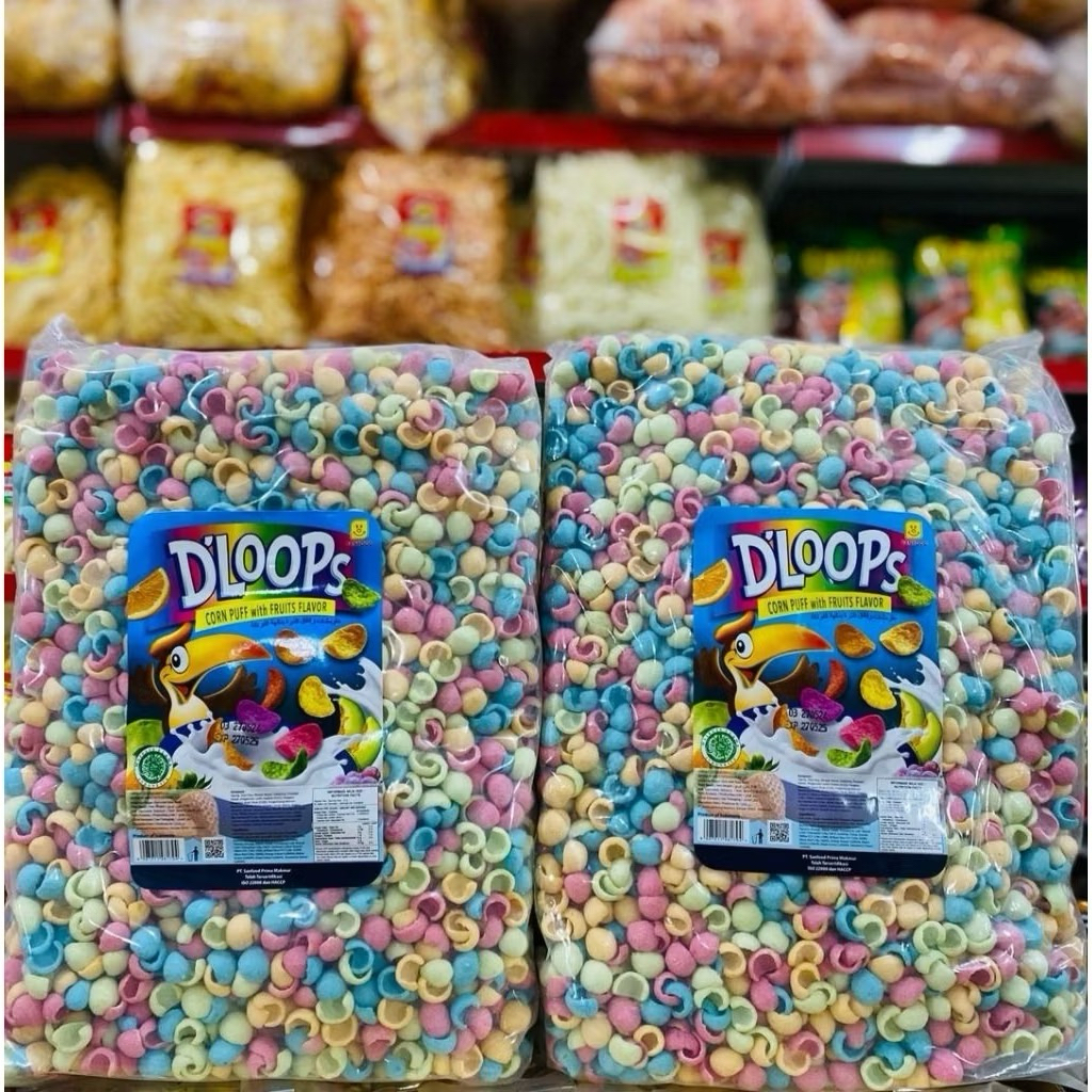 

Dloops Makanan Sereal Rasa Buahan Kemasan 250gr,500gr