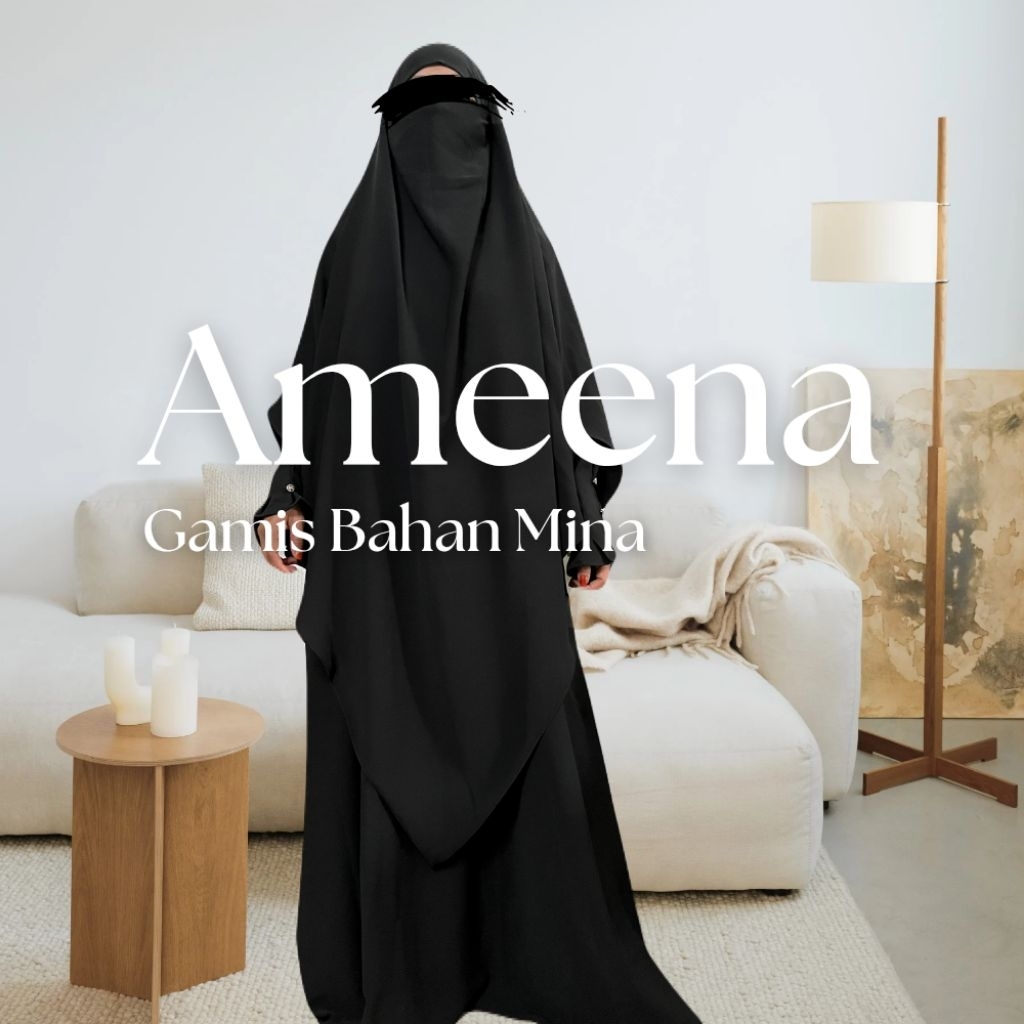 Ameena Gamis bahan Mina original Sultan/ Hanya Gamis Saja