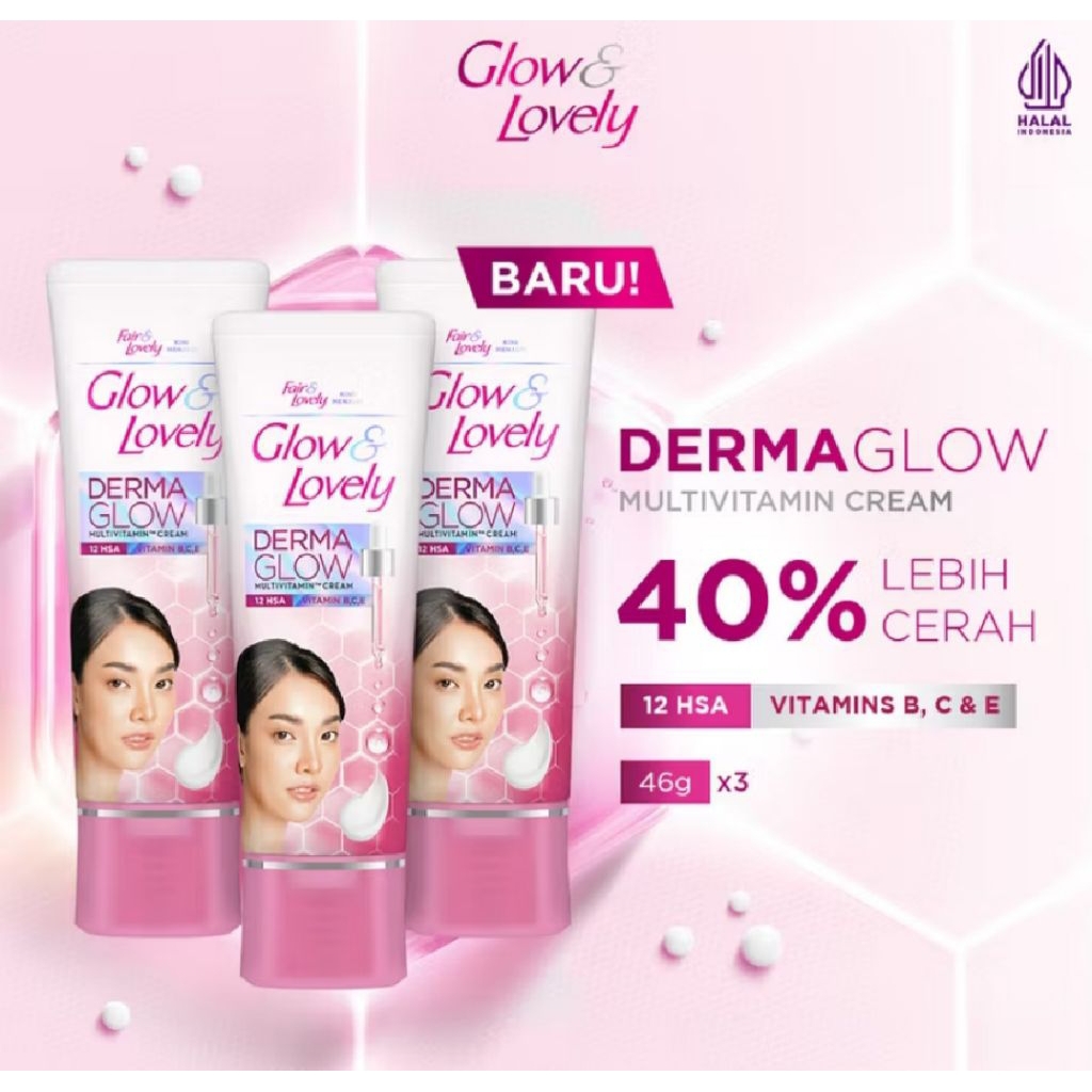 Glow lovely paket isi 3 Krim wajah glow lovely besar 46gram