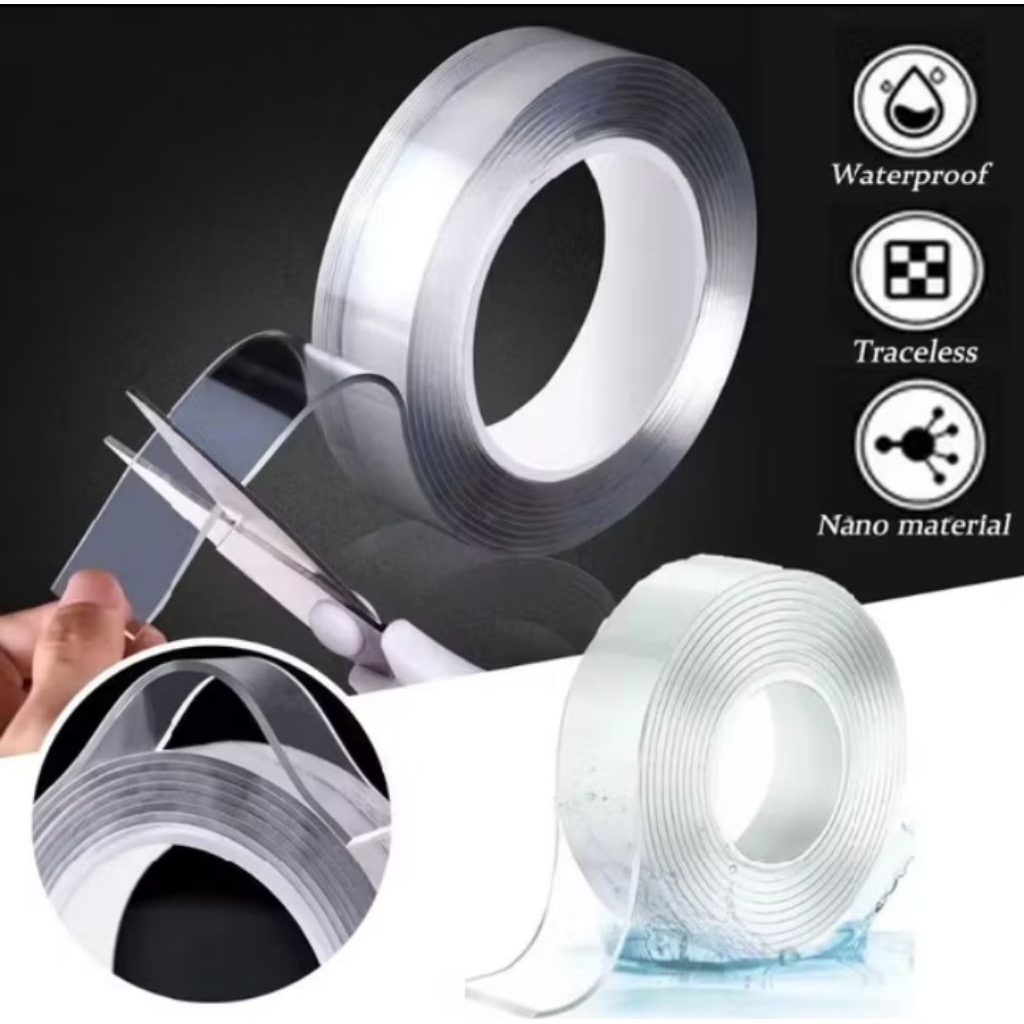 

Double Tape Bening // Nano Tape Transparan // Isolasi Bening 2 sisi Super Kuat