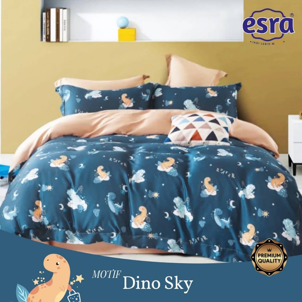 SPREI KATUN PREMIUM MOTIF DINO SKY MERK ESRA