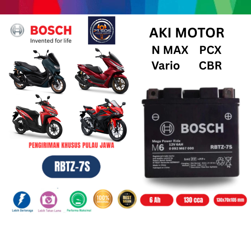 Bosch Aki / Accu Kering Motor RBTZ-7S GTZ-7S Yamaha Nmax PCX Vario CBR150