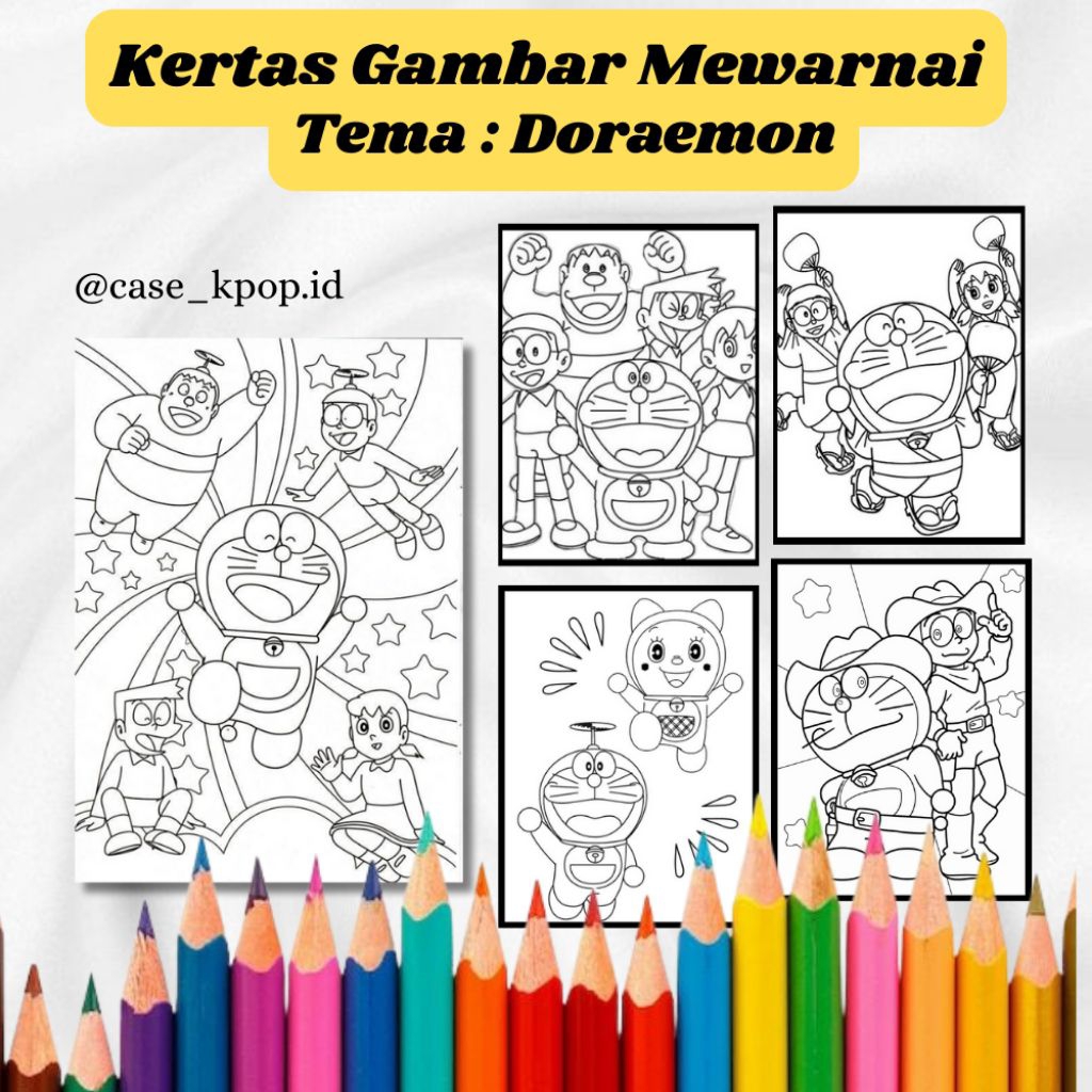 

20 LEMBAR KERTAS MEWARNAI TEMA DORAEMON (READY LANGSUNG KIRIM)