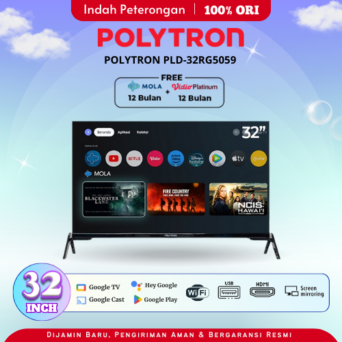 POLYTRON Smart Cinemax Google TV 32 inch PLD 32RG9059/SMART TV POLYTRON /LED TV SMART DIGITAL POLYTR