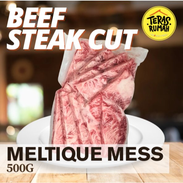 

AUS BEEF WAGYU MELTIQUE MESS 500GR/ DAGING SAPI STEAK CUT