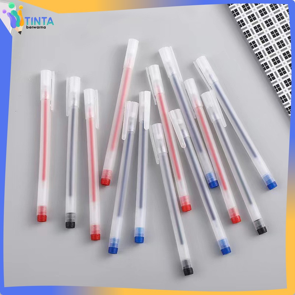 

Pena Perlengkapan Sekolah Ballpoint / Pena Gel Alat Tulis Pulpen 0.5mm Motif Polos Simple / Pulpen Cair Kantor Sekolah Tinta Berwarna A46