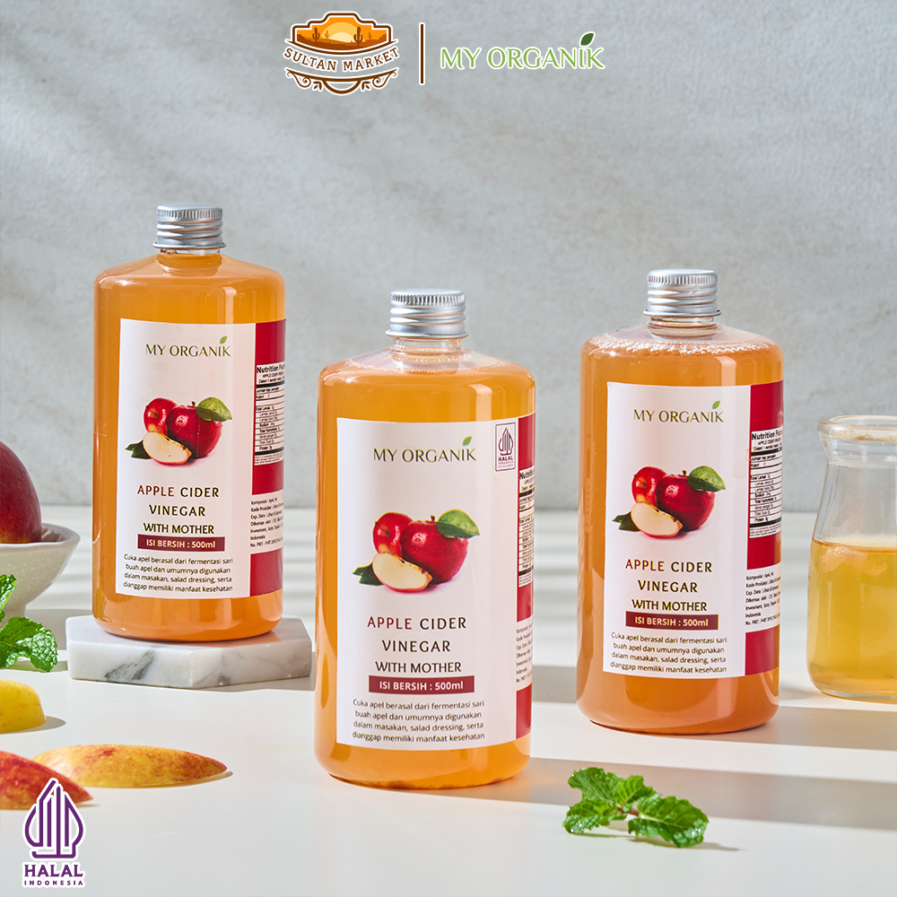 

My Organik Cuka Apel With Mother Organik Asli – Apple Cider Vinegar Murni Tanpa Campuran untuk Diet, Kesehatan & Kecantikan