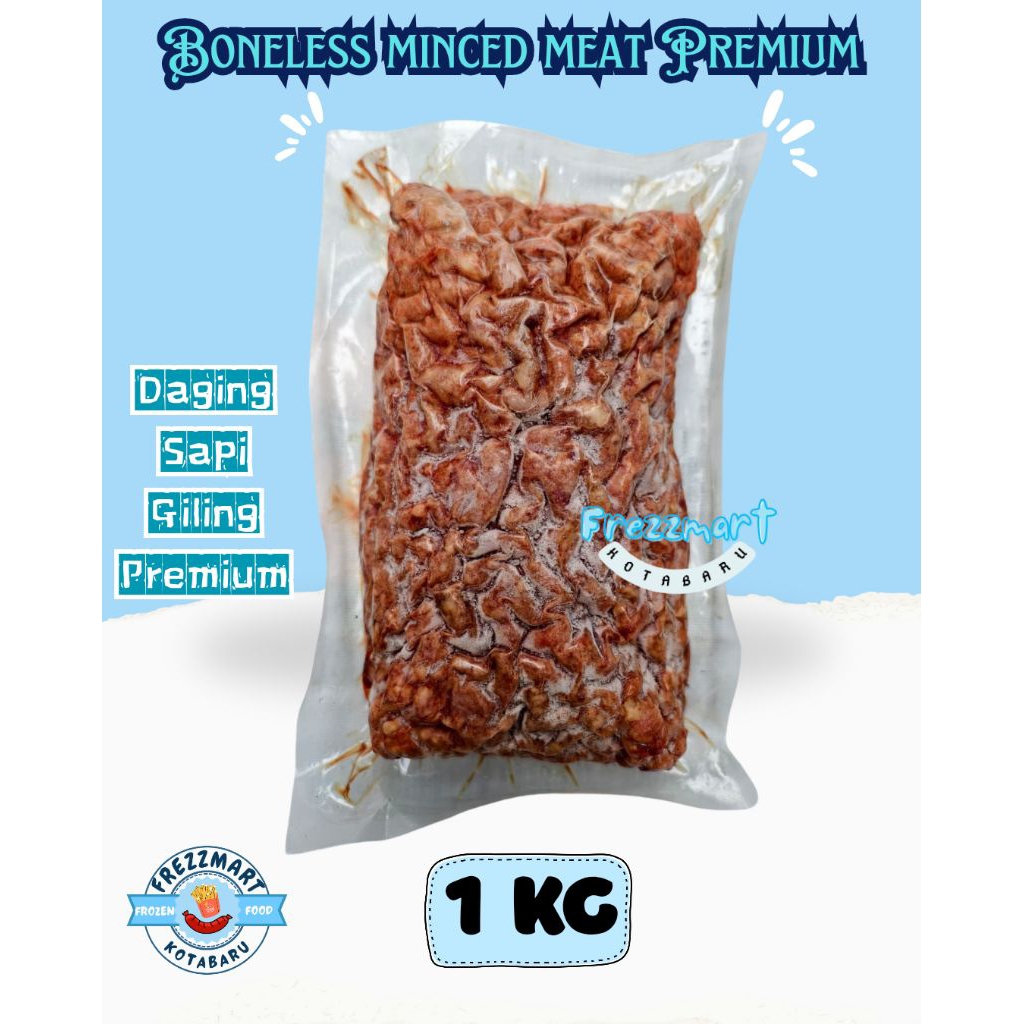 

DAGING SAPI GILING PREMIUM BONELESS MINCE MEAT 1 KG Frezzmart Kotabaru