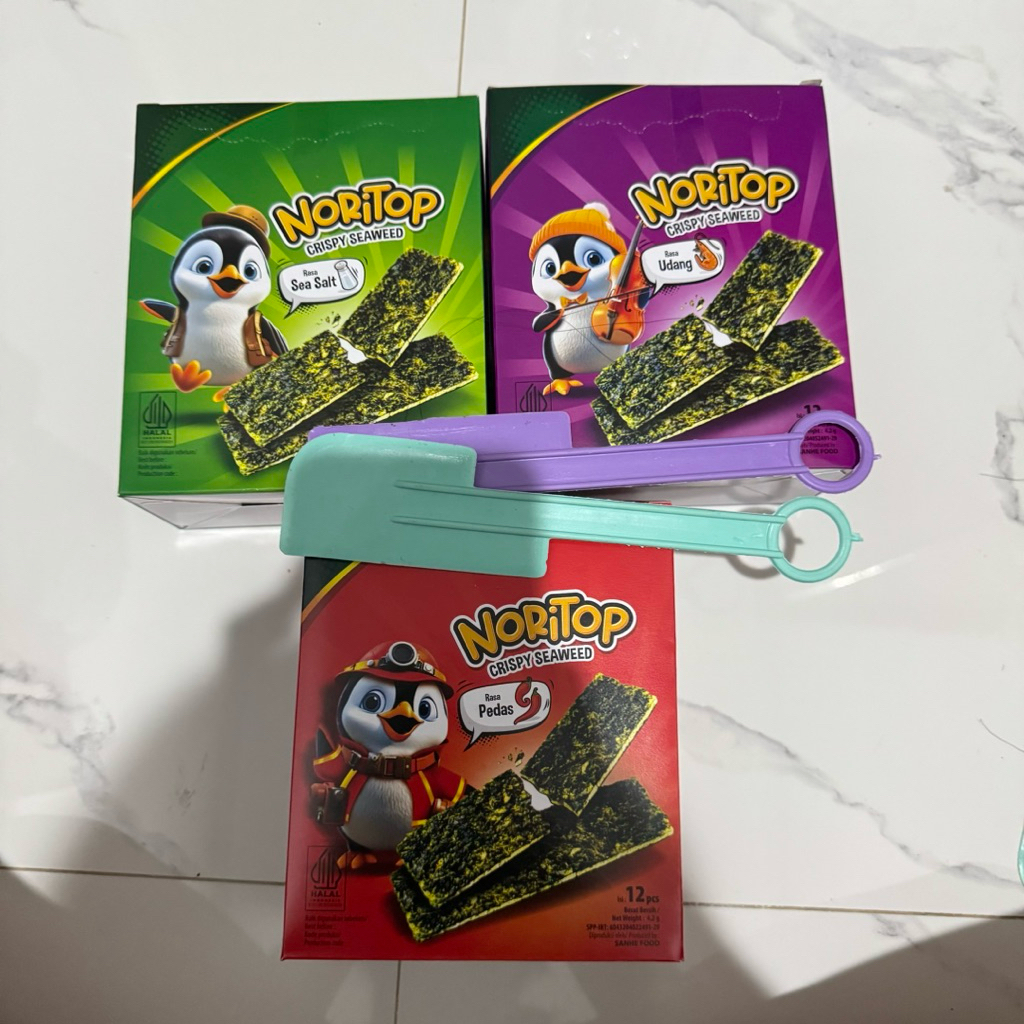 

[free sisir/soklet] Nori Top! Nori / Rumput laut dengan 3 varian rasa! ISI 12pcs