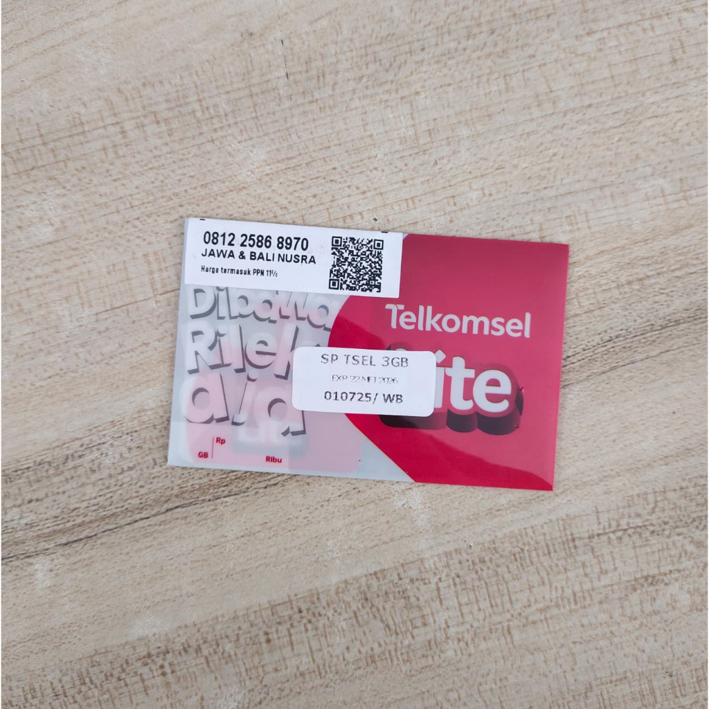 PERDANA TELKOMSEL 3GB KUOTA TELKOMSEL 3GB