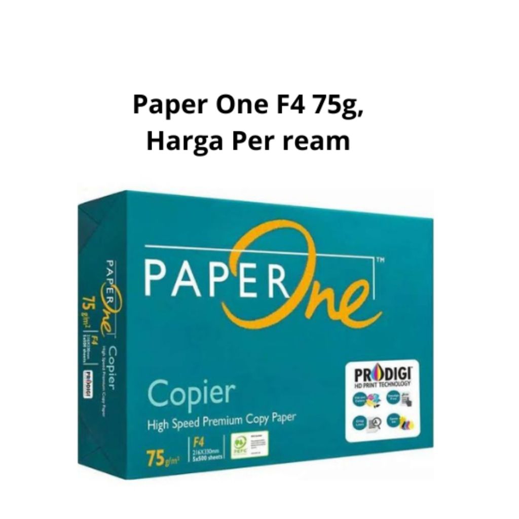 

Kertas HVS Paper One F4 75 gram, Harga per Ream, (khusus Instant)