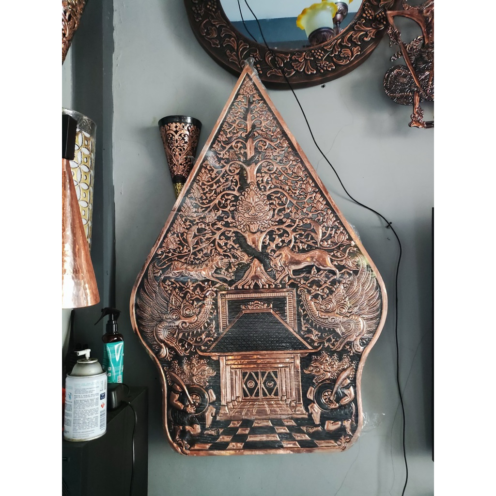 Gunungan Wayang Tembaga Ukuran 1m