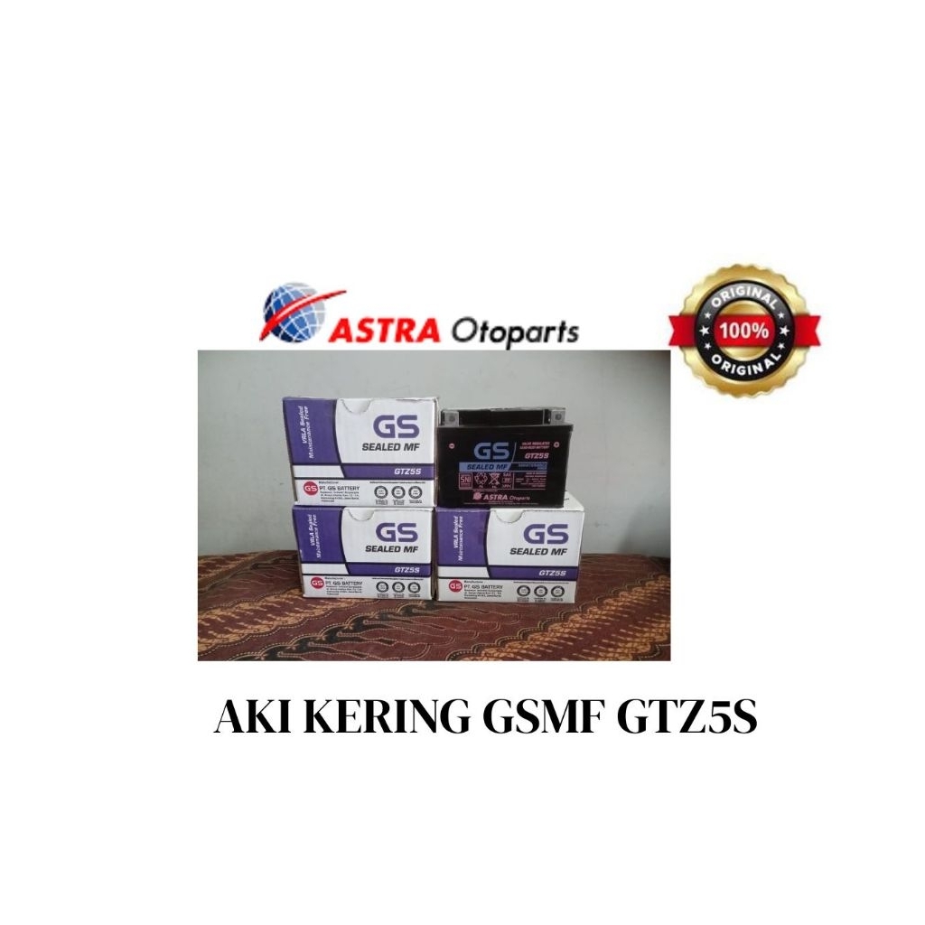 Aki kering motor GS ASTRA  GTZ5S ORI