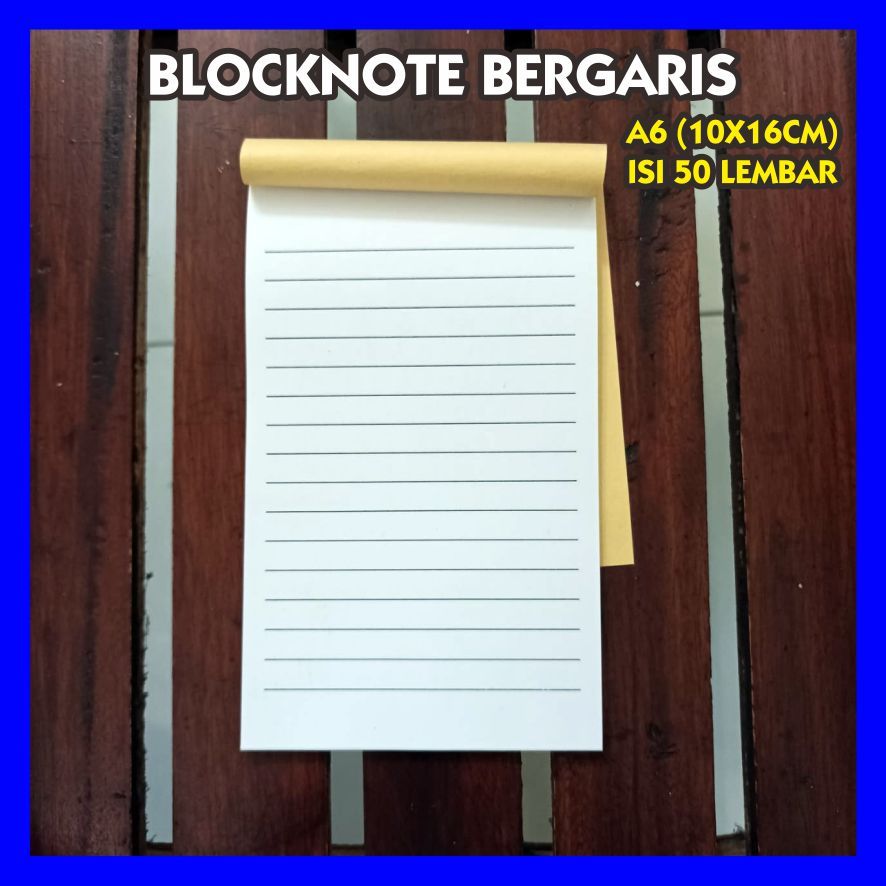 

Bloknote Memo A6 Pad Catatan Note Notes Bergaris Garis Buku Notepad Kertas Catat Coret Coretan Lembaran Lembar Sobek Sobekan Blocknote Blok Block Nota Polos Kotak