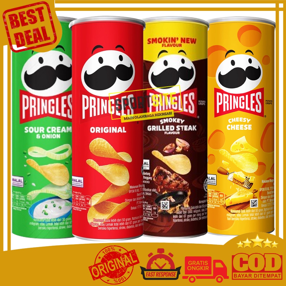 

Pringles Keripik Kentang 102 gram Potato Chips Snack Camilan Kripik Makanan Ringan Cemilan