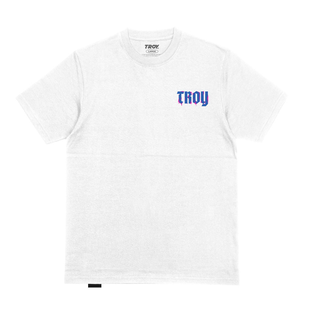 Troy Company Tshirt White Hologlow Owl - Kaos Putih Lengan Pendek MT 3260