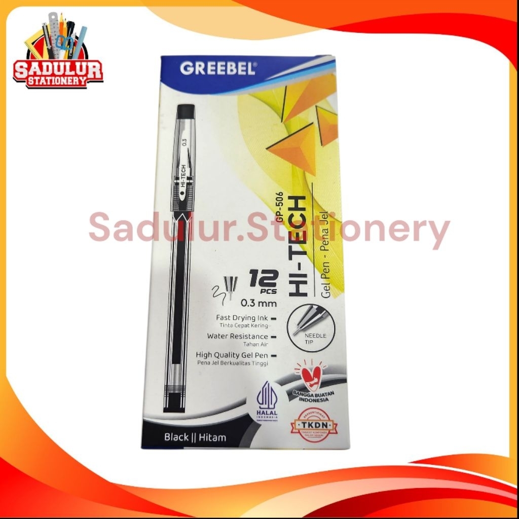 

1 Lusin Pen Hitech 0.3 Greebel Hitam / Hi-Tech Gp506 hitec