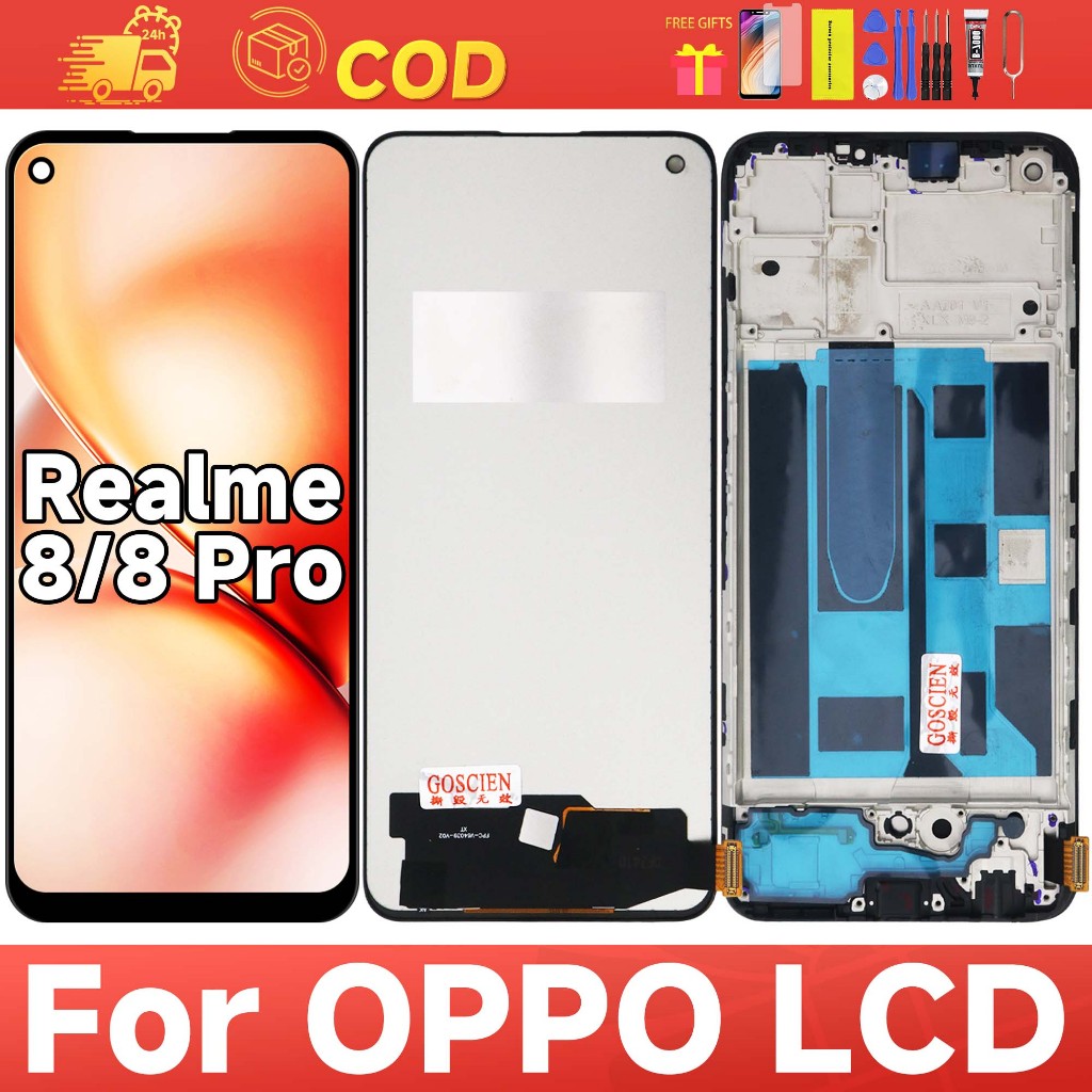 LCD Original for OPPO Realme 8 / 8 Pro RMX3085 RMX3081 FULLSET Touchscreen ORI
