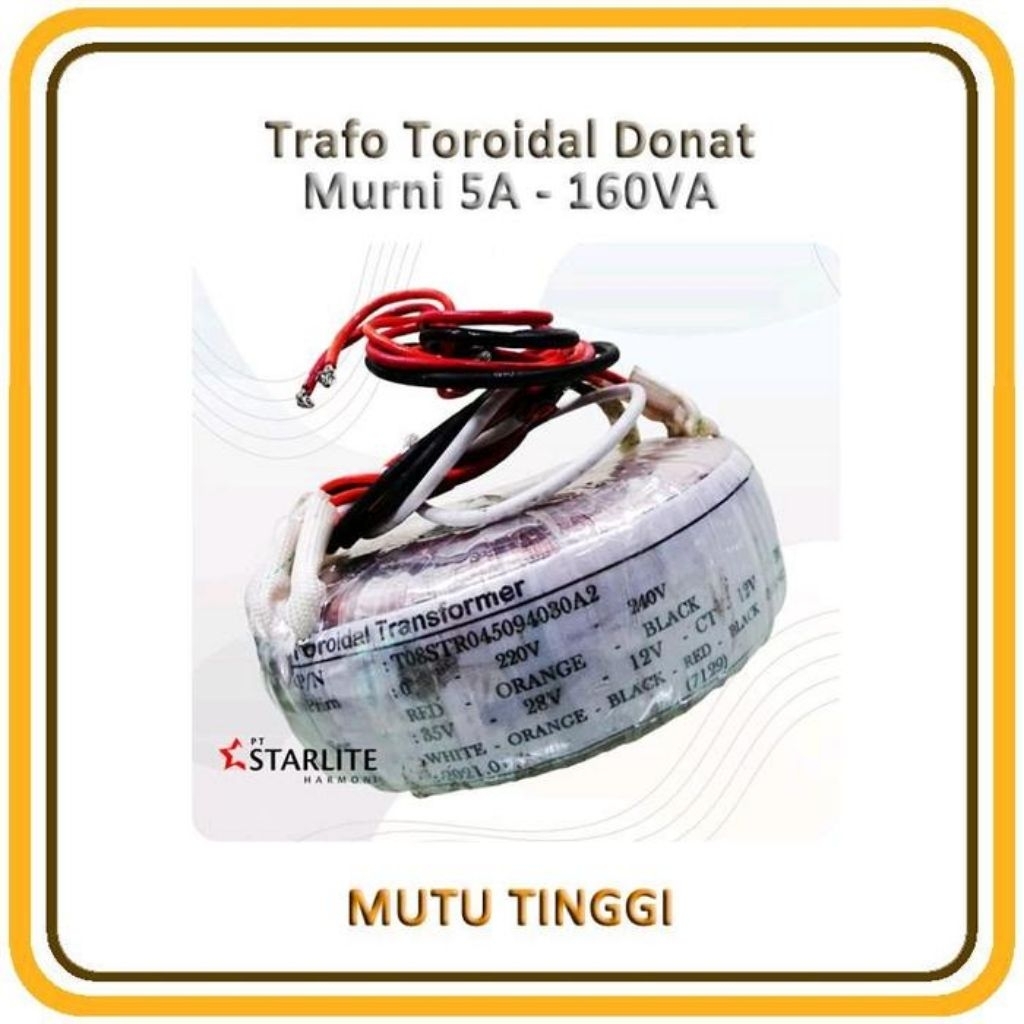 Trafo Toroidal Donat Murni 5A 160VA