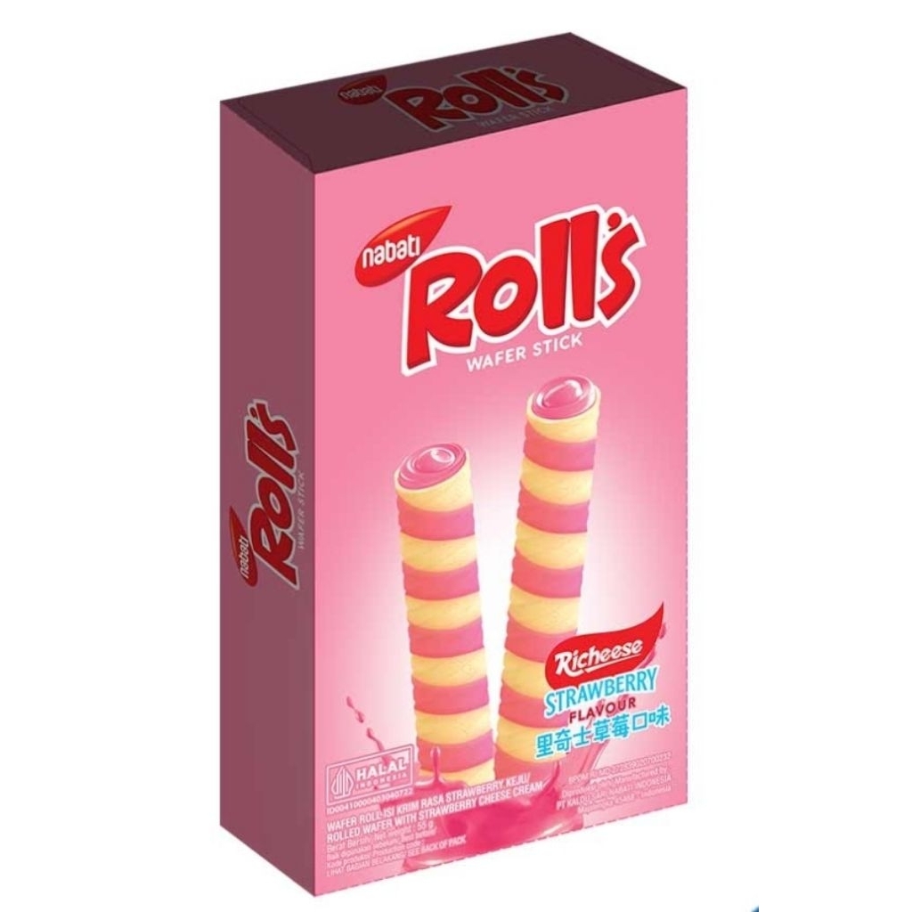 

nabati wafer roll strawberry stick 55g