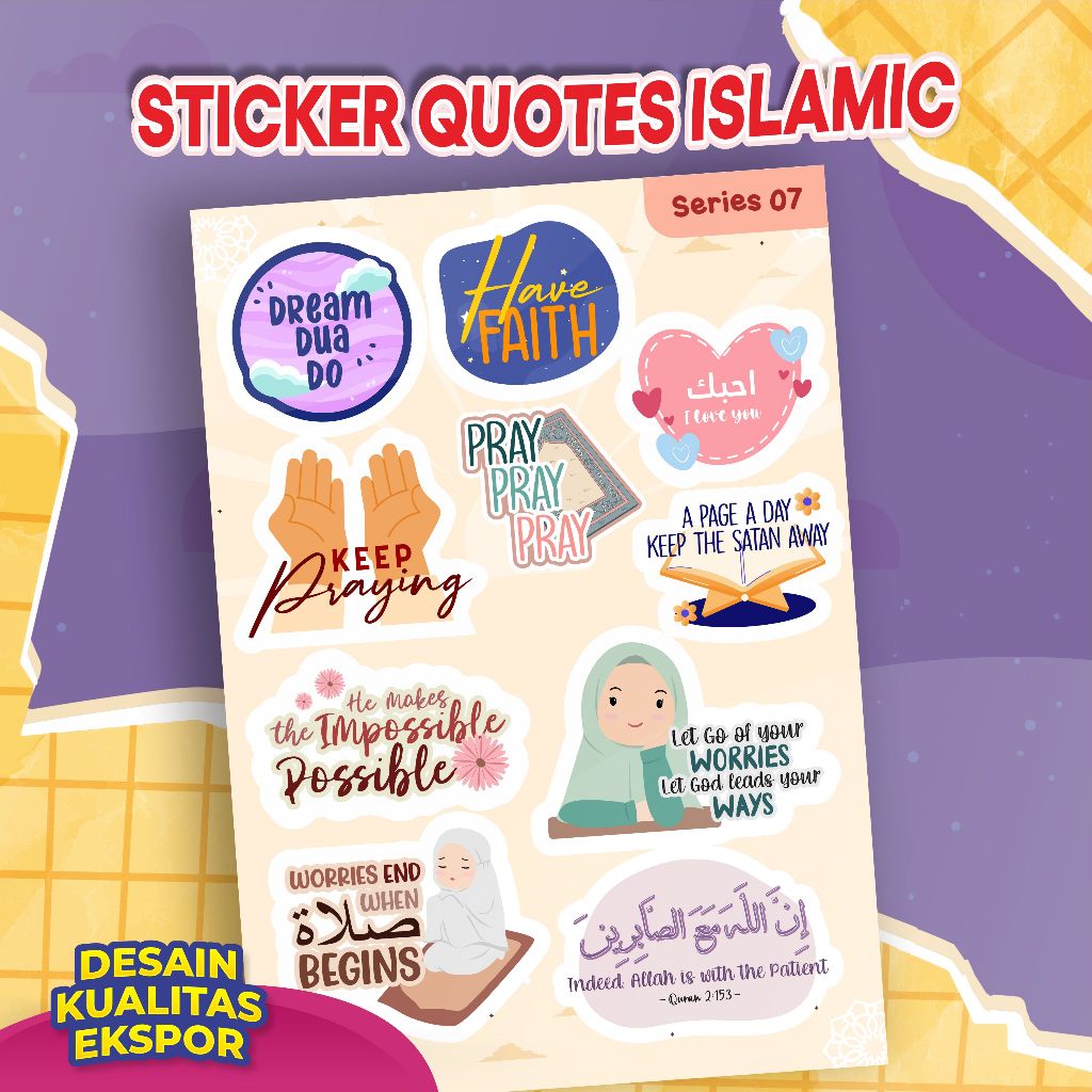

Ghif Sticker Quotes Islamic | Affirmation Words Kata Afrimasi Mimpi Strong Proud Enough The best Senyum | Aesthetic Sticker Estetik Stiker HP | Series 07