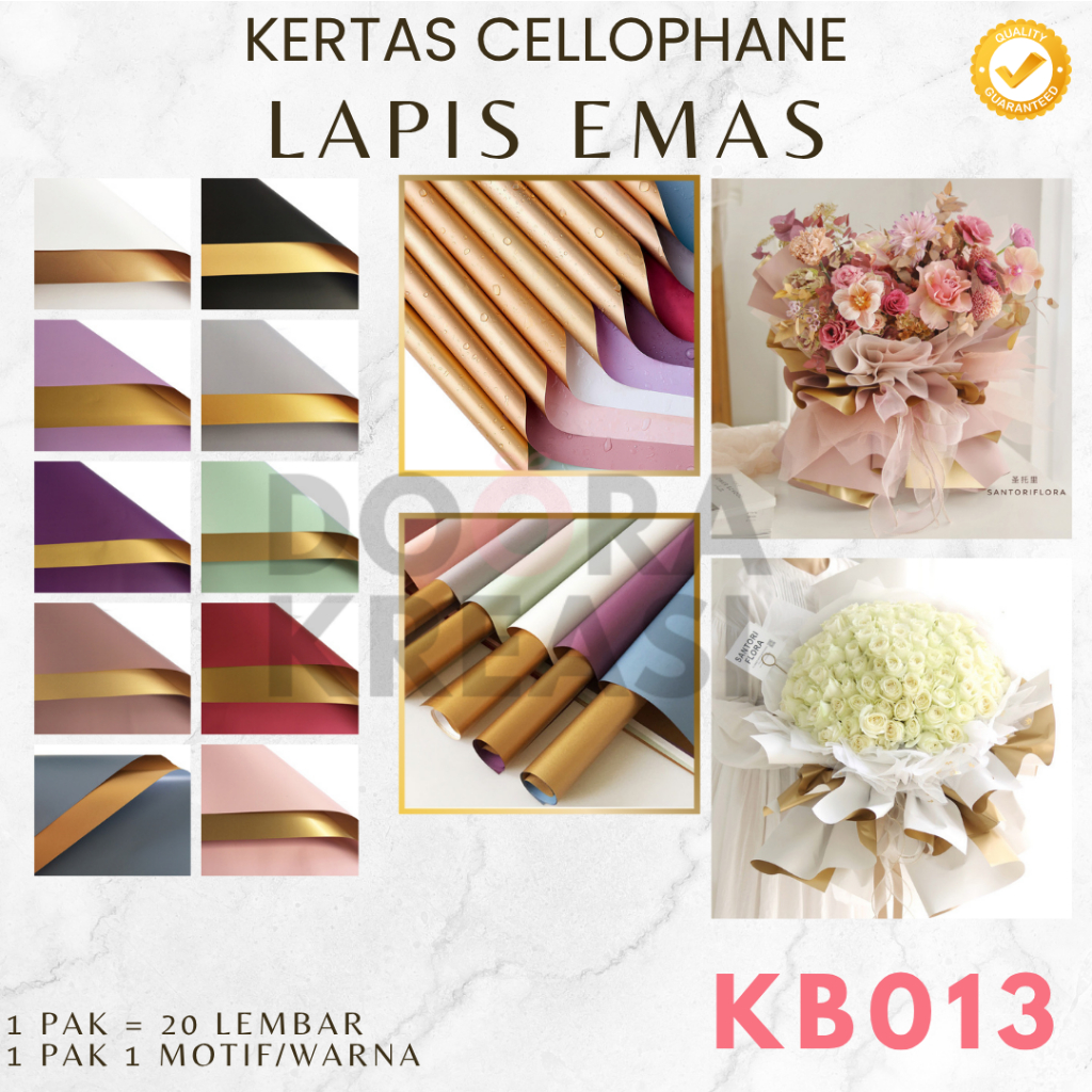 

Kertas Cellophane Buket Bunga Lapis Emas [Ecer]