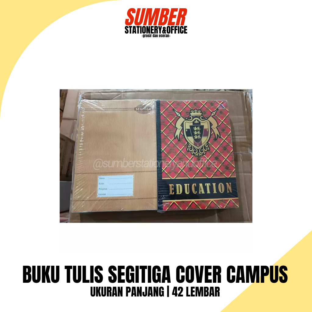 

BUKU TULIS SEGITIGA PANJANG ISI 42 LEMBAR (10PCS)