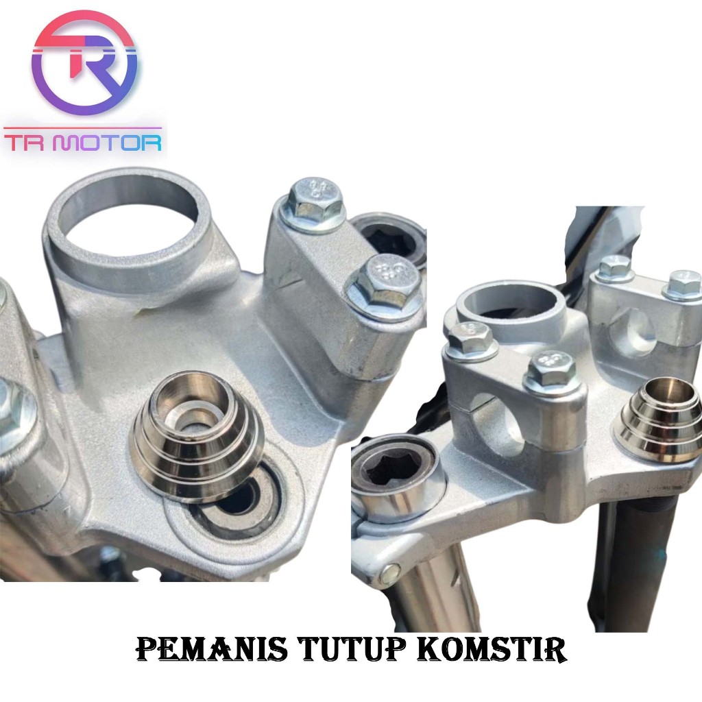 Monel Pemanis Tutup Komstir Shock Depan Yamaha RX King Chrome